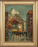 Simon Kramer, Parijs' stadsgezicht, Olieverf op linnen