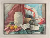 J. Westendorp, Stilleven met vaas, Olieverf op linnen