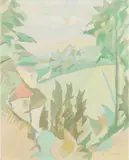 Meinert Volkers, Landgoed Teutoburgerwald, 1975, Olieverf op linnen
