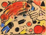 Beatrice Kluivers '89, Abstract figuratief, Linosnede op papier