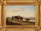 Helmert van der Flier, Hollands landschap, Olieverf op paneel