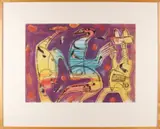 Jan Nieuwenhus, Modern abstract, Gemengde techniek op papier