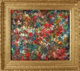 Ivan Zilberman, Abstracte moderne compositie, Olieverf op paneel