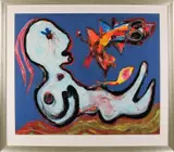 Jan te Wierik, Abstracte figuratieve voorstelling, Acryl op papier