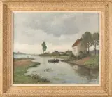 Wetering de Rooy, Riviergezicht, Olieverf op linnen