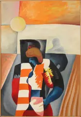 Dirkjan Ribbeling, Abstract figuratief, Olieverf op linnen