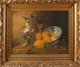 J. van de Zwaart, Stilleven met fruit, Olieverf op linnen