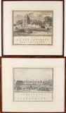 L. Deder, 2x Antieke gravures, Twee antieke gravures