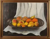 J. van Oosten, Stilleven met appels, Olieverf op linnen
