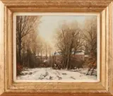 Adriaen v.d. Salm, Hollands winterlandschap, Olieverf op paneel