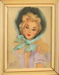 Jonge dame by Onduid. gesign., Olieverf op linnen, offered Jul 2018