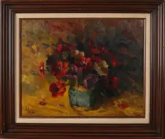 H. Endlich, Bloemstilleven, Olieverf op linnen