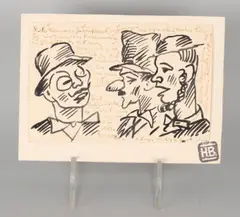 Herman Bieling, Carnaval Düsseldorf, Tekening carnaval Düsseldorf met clowns (postkaart)