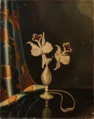Tilly Moes, Stilleven vaas met orchideeën, Olieverf op linnen