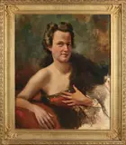 Fec Eduard Houbolt, Damesportret, 1945, Olieverf op paneel