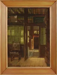 J. Hendriks, antiek interieur, Olieverf op linnen