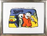 Herman Brood, Tuinbroek cabriolet, Lithografie op papier