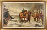 Onduid. gesig., Paard en wagen haven R'dam