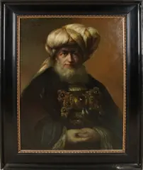 Fritz Dietrich, Kopie Rembrandt 1912 Sultan, Olieverf op linnen