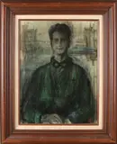 Meinert Volkers, Portret van een vrouw, Olieverf op linnen