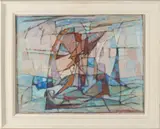 Meinert Volkers, Ruimteschip 1988, Olieverf op linnen