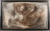 Pawel Czernecki, Musculair vrouwelijk naakt, Pastel op papier