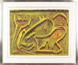 Jan te Wierik, Abstract figuratief, Acryl op papier