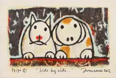 Hans Innemée, Side by side, Acryl op papier