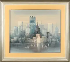 W. Bonsall, Stadsgezicht New York, Olieverf op linnen