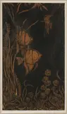 Piet Snel, Maanvissen, Houtsnede op papier