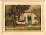 Pieter van Noort, Boerenhuisje, Olieverf op linnen