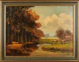 Jaap van Kregten, Twents landschap met koeien