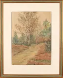 2x P.A. Nijgh, Twentse landschappen, Aquarellen op papier