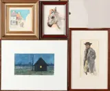 J. de Groot, Aquarellen, Aquarellen op papier