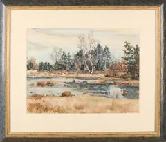 Kees Broerse, Buurserzand, Aquarel op papier