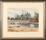 Kees Broerse, Buurserzand, Aquarel op papier