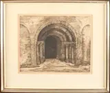 Pieter Arie Nijgh, Portaal kerk te Enschede., Ets op papier