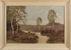 Peter Cox, Heidelandschap, Olieverf op linnen
