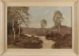 Peter Cox, Heidelandschap, Olieverf op linnen