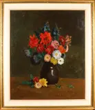 G. van Pelt, Vaas met boeket, Olieverf op paneel