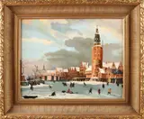 'Wintergezicht' by Hengelo Henk Reerink, Olieverf op linnen, offered Jan 2018