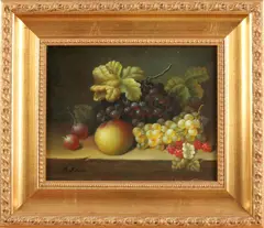 R. Mario, 'Stilleven met divers fruit'., Olieverf op paneel