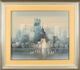 W. Bonsall, Stadsgezicht New York, Olieverf op linnen