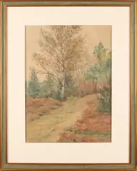 2x P.A. Nijgh, Twentse landschappen, Aquarellen op papier