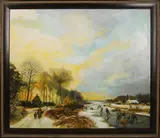 M. de Wit, Hollandse ijspret, Olieverf op linnen