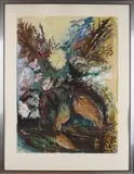 Berry Brugman, 1915 -, 'Bloemen'., Gouache op papier