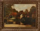'Twentse watermolen' by Frans Baayens, 1896 - 1947 Enschede, Olieverf op linnen, offered Jan 2018