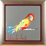 Ursula Aubri, 'Vogel op tak', Acryl op linnen