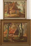 2 x Jan H. Bolink, 'Twentse boerderij'., Olieverf op linnen