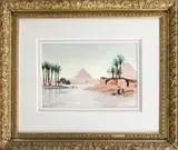 H. Röter, 2 Aquarellen., Twee gouaches op papier